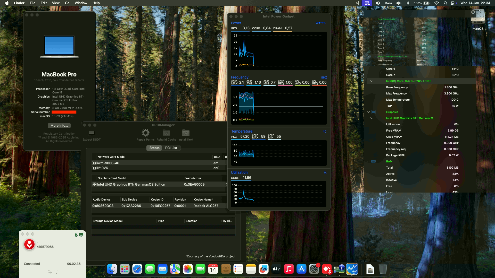 Success Hackintosh macOS Sequoia 15.7.3 Build 24G419 in Lenovo Thinkpad T490S